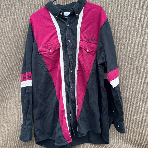 Vintage Express Riders Shirt Men Sz 2XL Rodeo Cowboy Western Button Shirt - Picture 9 of 11